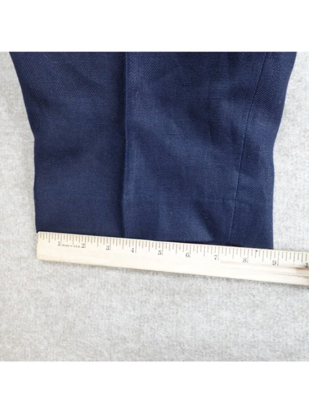 Polo Ralph Lauren Mens Pants 38 x 32 Blue Navy Solid 100% Linen Preston